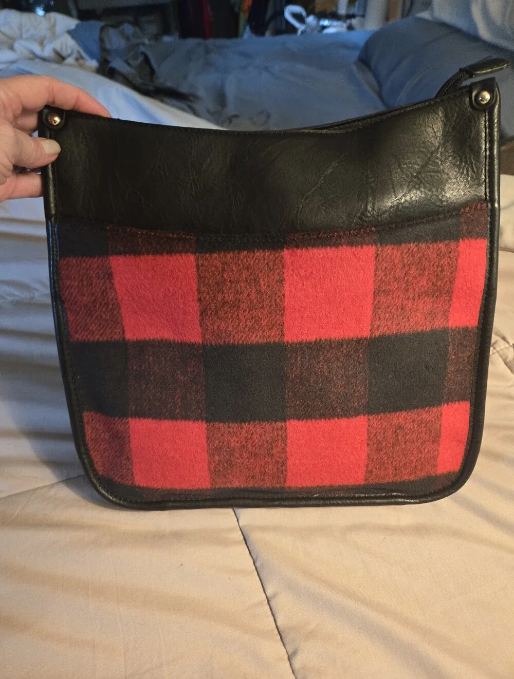Jenn & Co NWT Plaid Crossbody With Guitar Strap